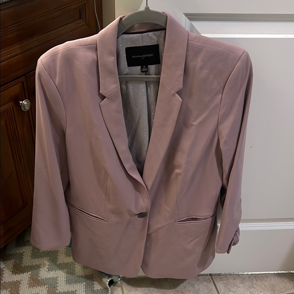 Banana Republic Purple Blazer Modern Tailored Suit Jacket